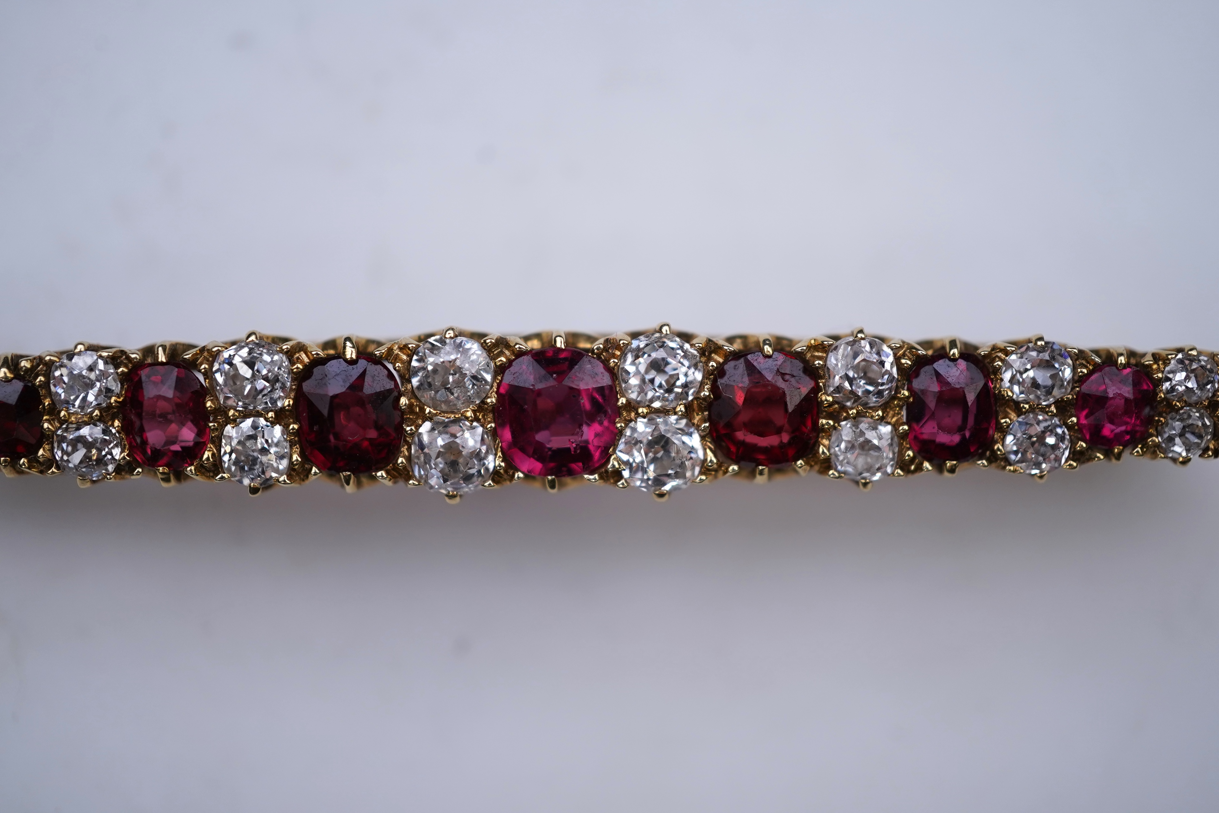 A spinel and diamond brooch, circa 1900